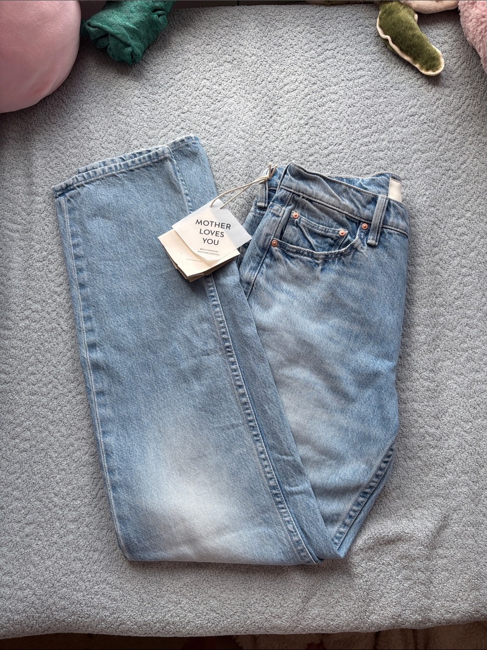MOTHER Light Wash Straight-Leg Jeans - Picture 1 of 4